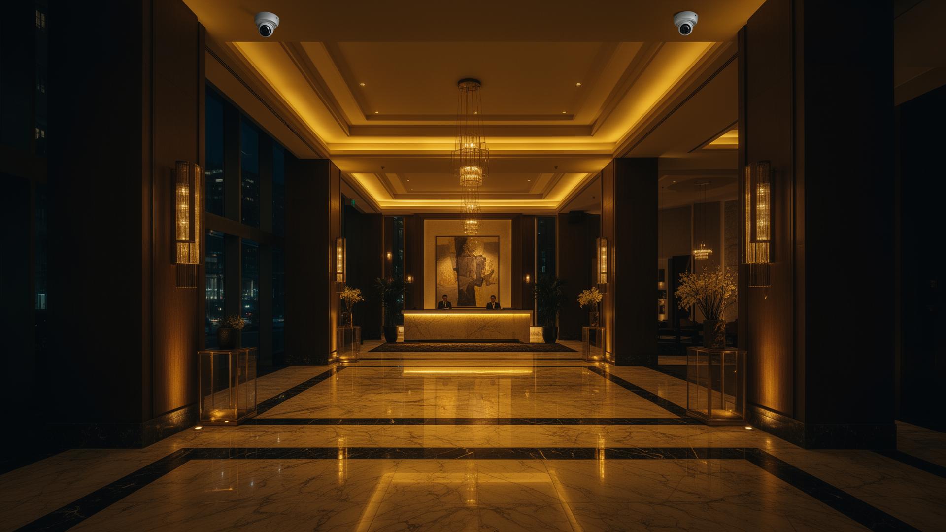 Luxury hotel lobby